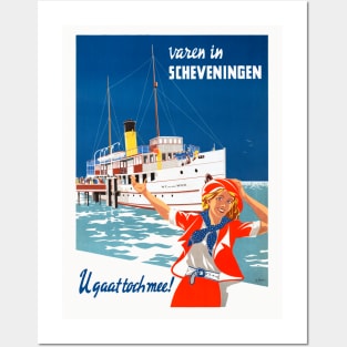 Scheveningen Netherlands Vintage Travel Poster Posters and Art